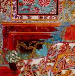 Cheminée, 2016 (huile, acrylique tout)