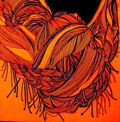 Foulard rouillé, 2016 (techniques mixtes)