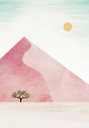 Solitude dans le désert rose