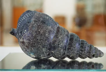 Rhyton en coquille de triton (vase rituel), du palais de Malia, Crète, Grèce, civilisation minoenne