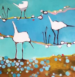 Oiseaux aquatiques fantaisistes