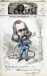 Dessin humoristique sur Victor Recital (1808 - 1893) par Job. Couverture de «L