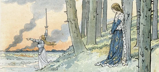 Guerre de Cent Ans, son histoire racontée par G. Montorgueil, illustrée par Job 1896 (gravure)