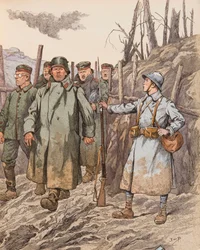 Bleuet (jeune recrue surveillant des prisonniers allemands pendant la Première Guerre mondiale), Collection privée