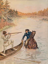 Georges Washington jouant le garde-chasse