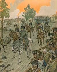 Jacques Marie Gaston Onfroy de Bréville dit JOB (1858-1931) - Histoire de la Belgique : Waterloo le soir de la bataille (18 juin)