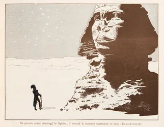 Napoléon Bonaparte devant le Sphinx pendant sa campagne d