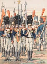 Jacques Marie Gaston Onfroy de Bréville dit JOB (1858-1931) - Tenue des troupes françaises à toutes les époques : Porte-Aigles (1812), Collection privée