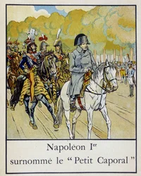 Napoléon 1er surnommé le "Petit Caporal" - dans "Petite histoire de France" par Jacques Bainville, ill. par Job, éd. Mane