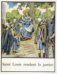 Saint Louis rendant la justice - dans « Petite histoire de France » par Jacques Bainville, éd. Mane