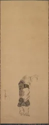 Kenshu, moine avec une crevette
