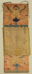 Vajrapani monté brodé avec Garuda, peinture 1600s, broderie vers 1300